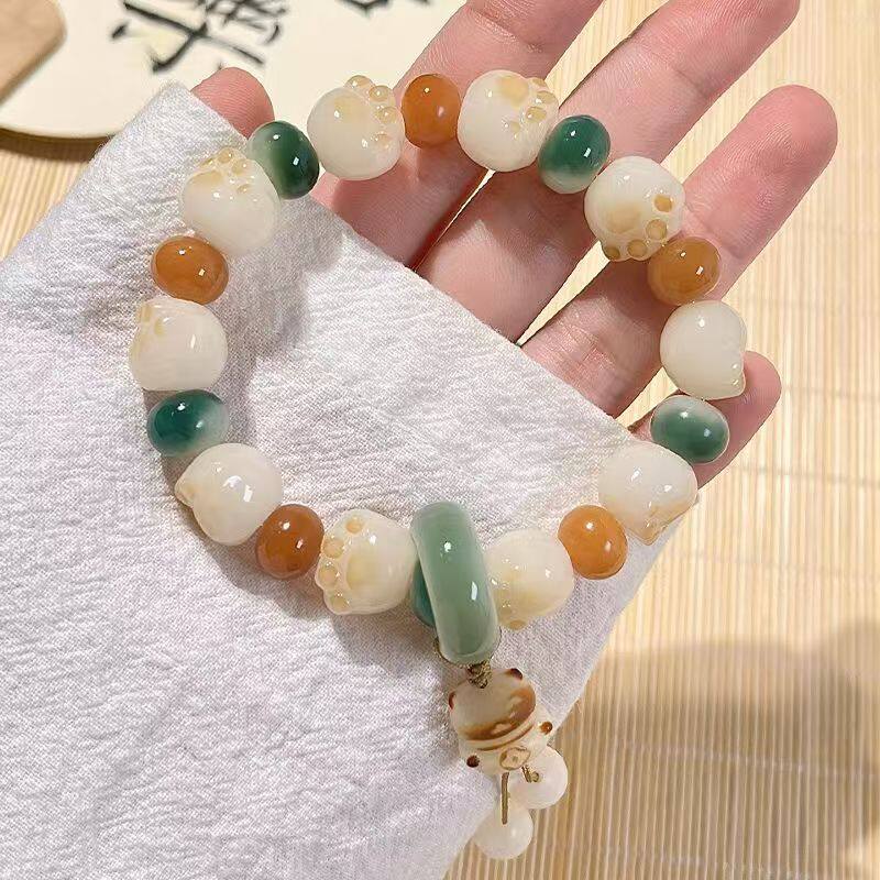 可爱猫爪手链高颜值精致百搭可爱卡通设手串绕指手捻闺蜜