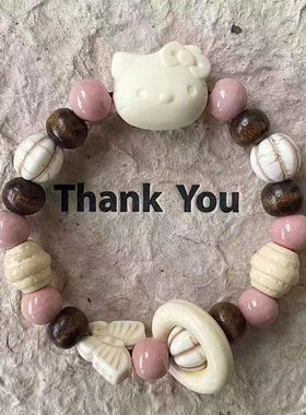 新款可爱手链猫咪中式百搭可爱少女款学生手串高颜值闺蜜礼物