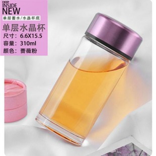 单层玻璃杯小容量男女士便携家用水杯茶杯加厚耐高温定制广告杯子