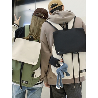 电脑双肩包旅行ins男女初中高中大学生轻便研学书包背包大容量潮