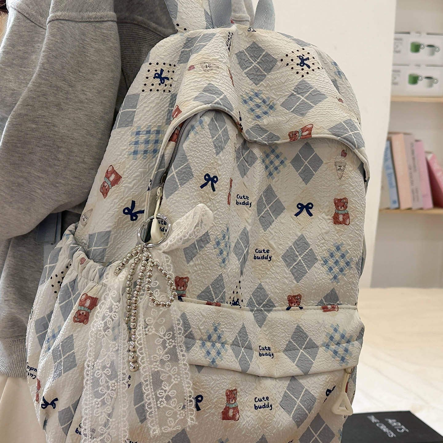 香港IT HKins小学生书包女生初中生2026新款背包大学生印花双肩包