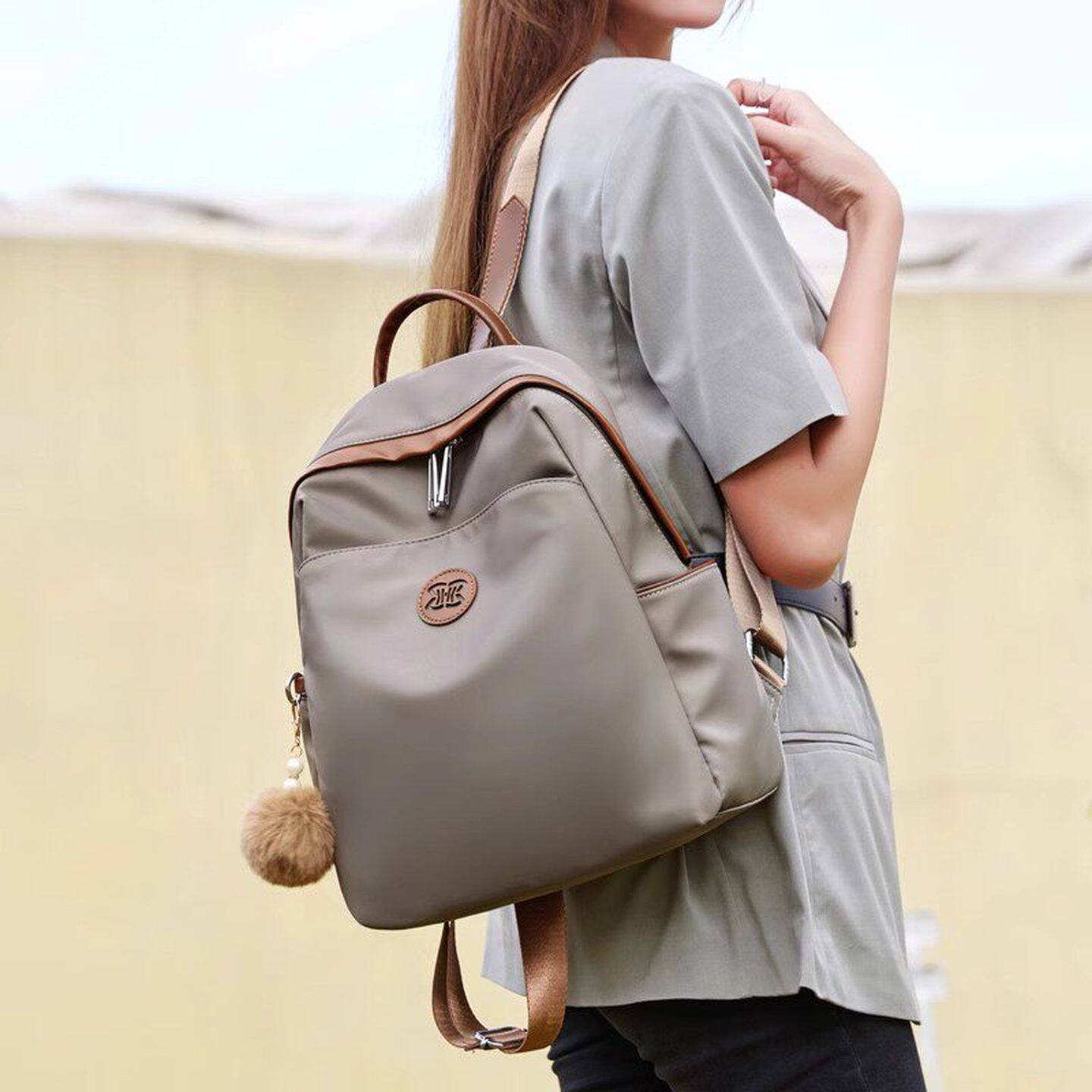 法国ZAMP通勤旅行背包女士外出户外登山旅游书包轻便牛津布双肩包