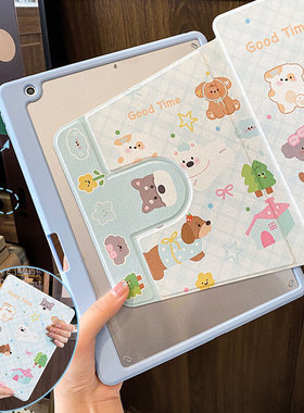 研派旋转可竖屏ipad平板2024保护套air6适用苹果pro11第十代9.7寸10.2防摔3壳华为MatePad11.5s小米6女mini7