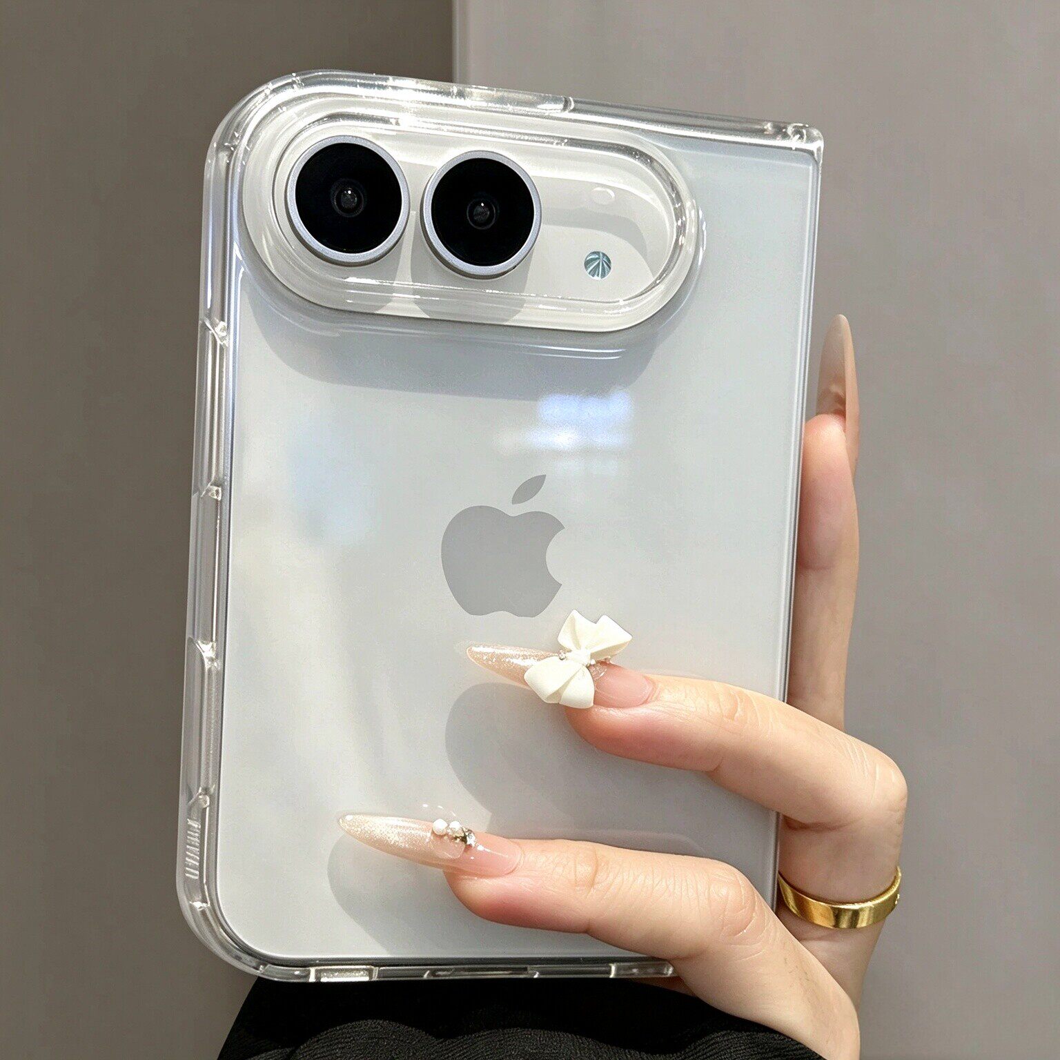 适用iPhone Duo手机壳新款苹果iPhoneDuo透明折叠屏磁吸中轴保护外壳超薄防摔ip全包壳18无毒dou卡通高级感
