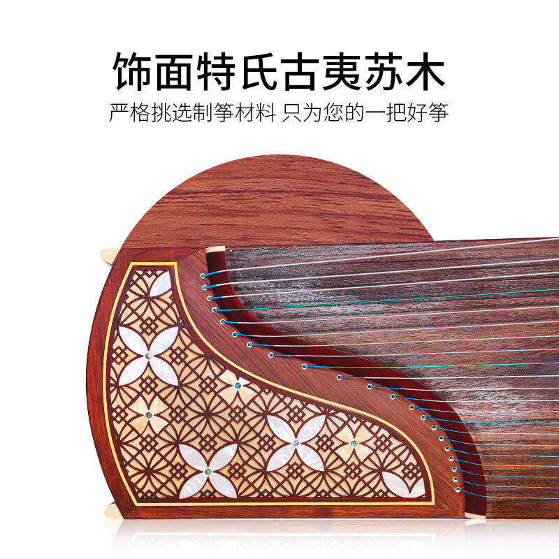 敦煌古筝694L花菱片语特氏古夷苏木五彩呈祥敦煌牌演奏古筝乐器6|属于什么档次？