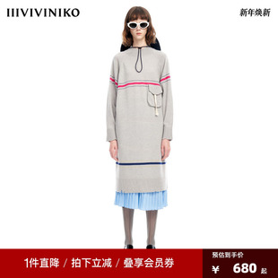 JANE 新款 PLUS 2023春季 针织连衣裙 小众设计 VVNK