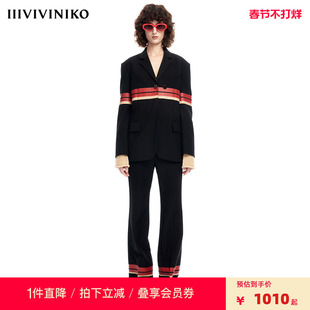 VVNK JANE PLUS小众设计罗马布宽肩休闲西装