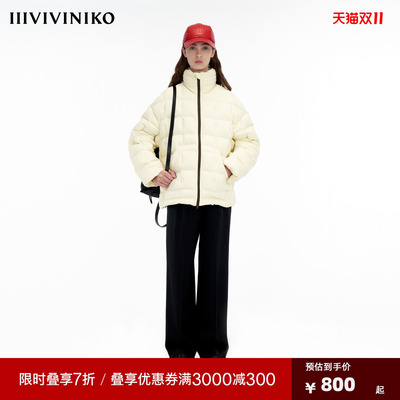 IIIVIVINIKO设计师品牌冬季新品多巴胺直充绒羽绒服女M349102126D