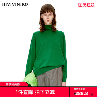 IIIVIVINIKO秋冬新品 女M230139634C 高領層次羊毛打底針織衫