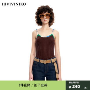 【早春新品】IIIVIVINIKO薇薏蔻圈圈纱吊装针织背心