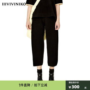 裤 子女M233801653A 撞色9分针织香蕉版 IIIVIVINIKO秋冬新品