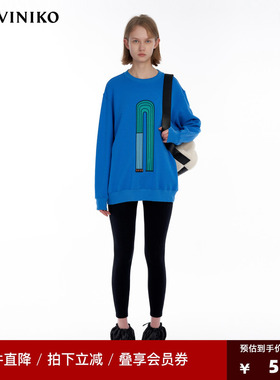 IIIVIVINIKO「JEN UMAN合作系列」多巴胺绣花卫衣女C335001326A