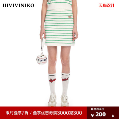 IIIVIVINIKO2023夏新品A型针织半身裙女M323824602E