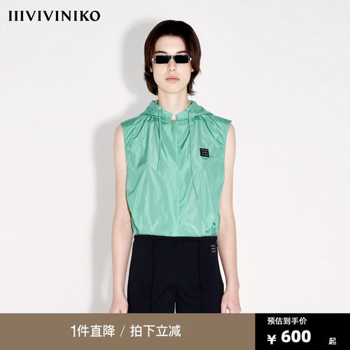 【设计师款 LIMONTA高密尼龙】夏季新款抽绳连帽马甲女