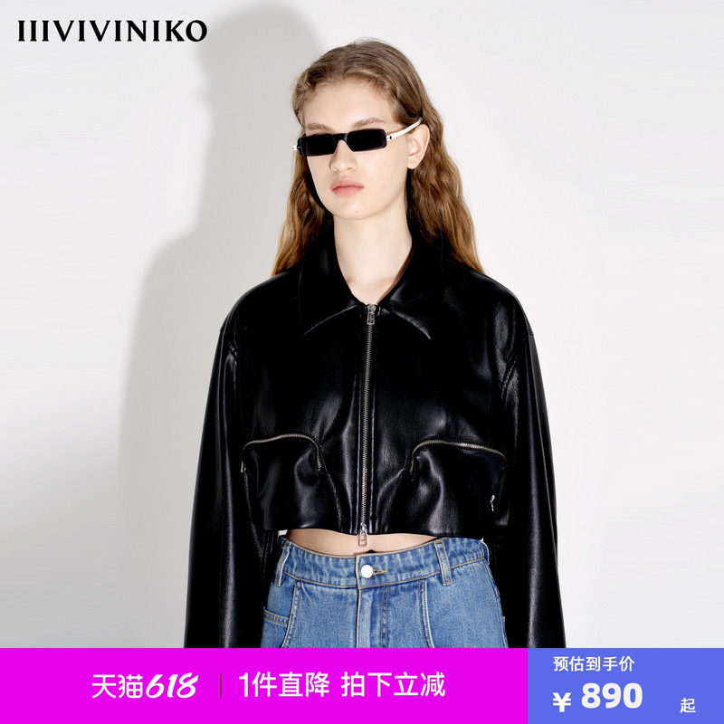 【设计师款】春季新款高腰简约运动短款夹克外套女J410367027B