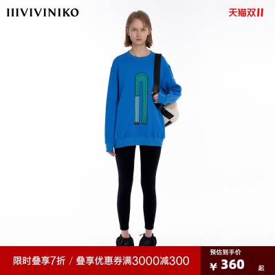 IIIVIVINIKO「JEN UMAN合作系列」多巴胺绣花卫衣女C335001326A