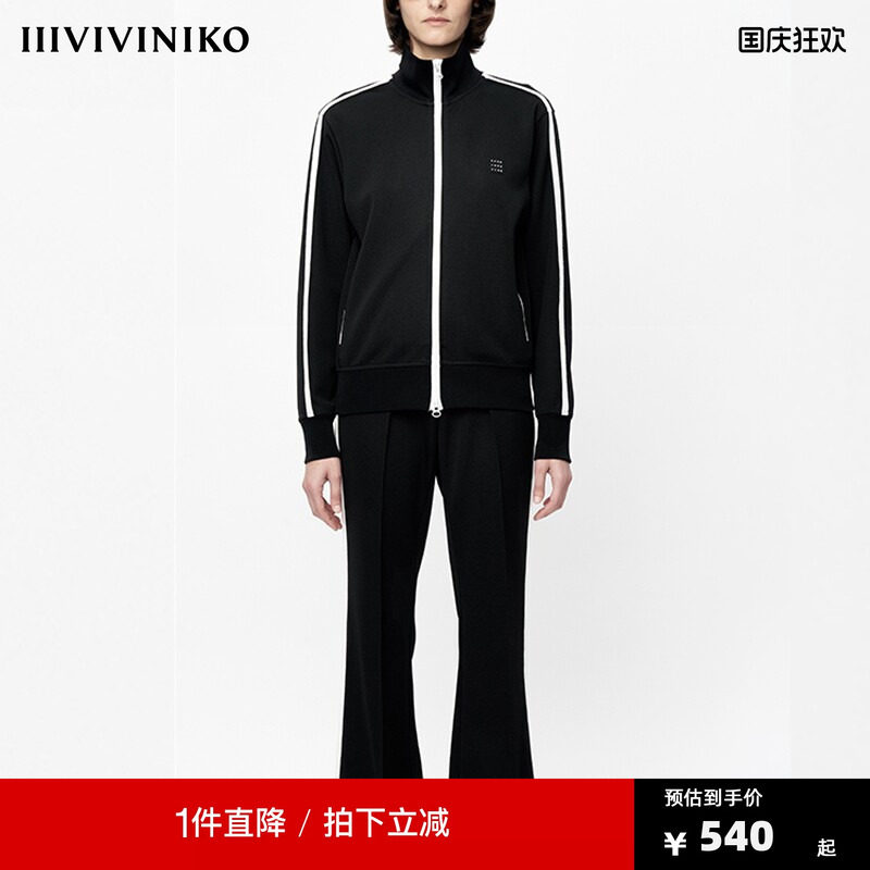【设计师款】秋冬新品“涤纶华夫格”立领拉链外套女J334752309A图片
