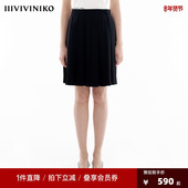 IIIVIVINIKO2024春季 经典 百搭A型百褶半身裙女M412806105B