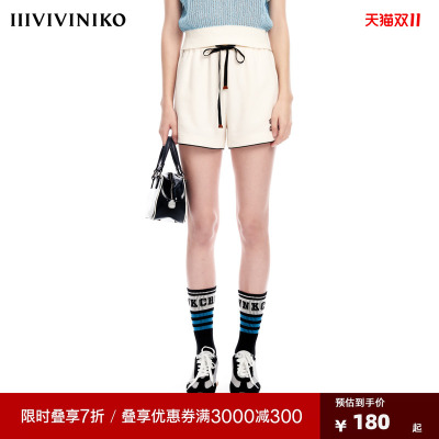 IIIVIVINIKO2023夏新品抽绳运动感裤子女M320828363D