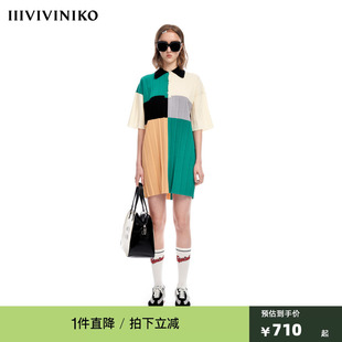 直身T恤感针织连身裙女M321116601D IIIVIVINIKO2023夏新品