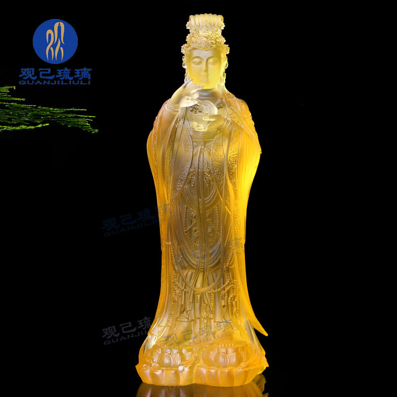 琉璃观音菩萨佛像杨柳观音佛堂家居供奉寺院摆件南海观世音菩萨
