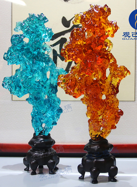 观己琉璃玄关太湖石禅石摆件