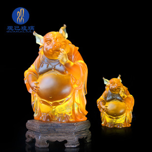 古法琉璃天蓬元 帅猪八戒手办精品琉璃富贵送人西游记摆件工艺品