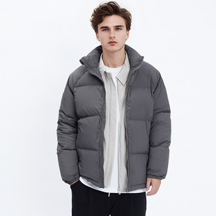 独等95白鸭绒700蓬羽绒服男2025年新款立领面包服短款潮官方旗舰