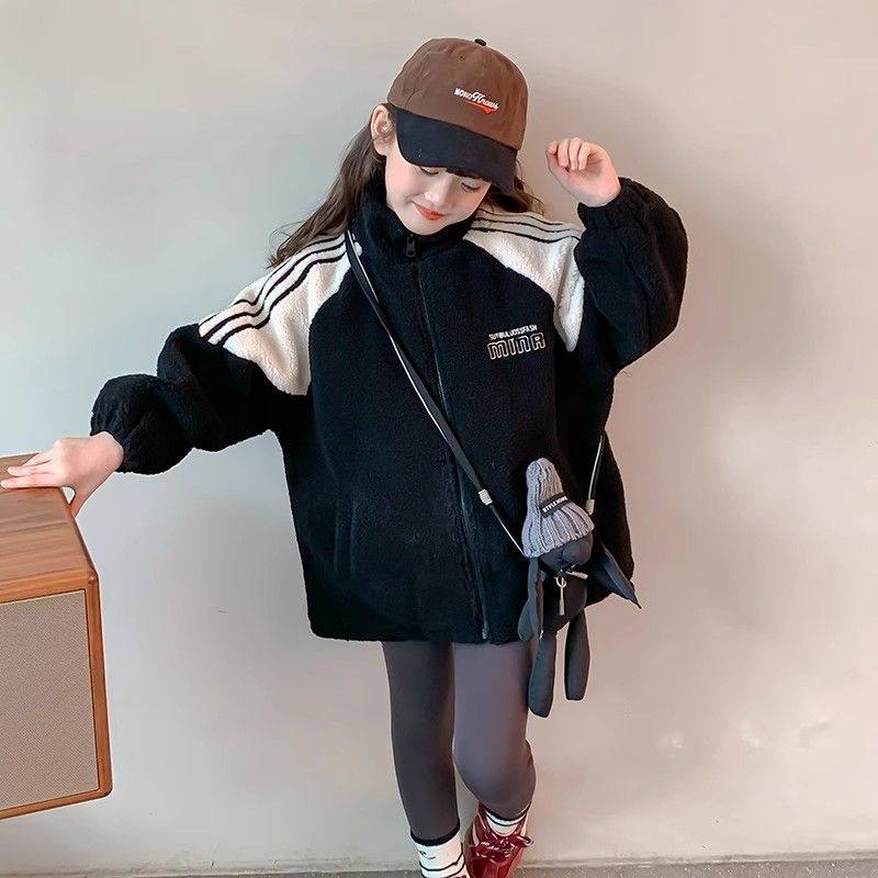 女童羊羔毛外套冬装2025新款洋气中大童加厚小女孩冬季绒上衣韩潮,童装/婴儿装/亲子装,普通外套,淘宝优惠券,粉丝福利购,淘宝优惠卷