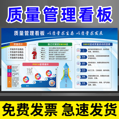 车间质量管理看板6s5s管理标识牌贴生产管理标识贴工厂产品品质提