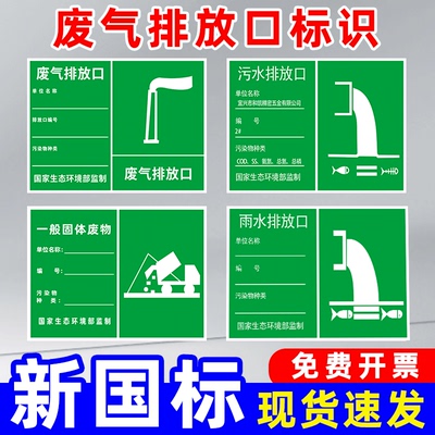 【褪色换新】废气排放口标识牌