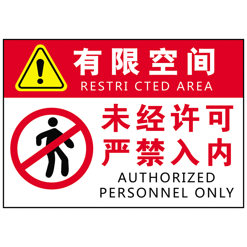 【褪色换新】有限空间警示标识牌