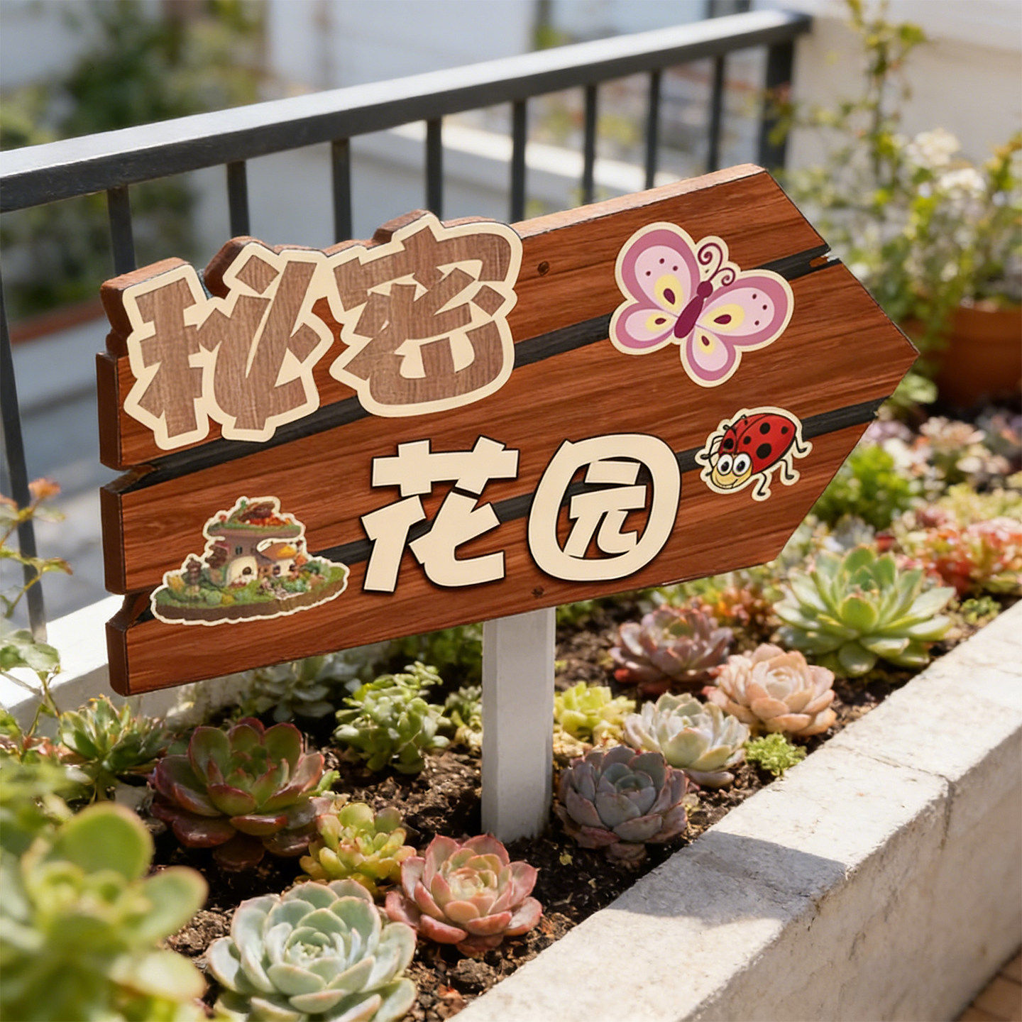 户外菜地花草幼儿园菜园种植牌班牌花园装饰插标识牌提示牌定制农场私家菜园广告牌学校幼儿园班级种植区牌 - 实物图