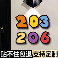 入户门号码牌门牌号高级感轻奢创意数字门牌多巴胺磁吸式门牌定制门牌号家用简约门牌号码牌数字立体数字可爱
