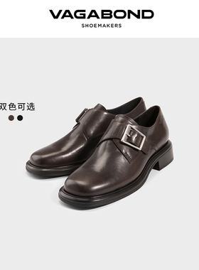 Vagabond ELLIS女士圆头低跟孟克鞋正装鞋明星同款2025秋冬新品