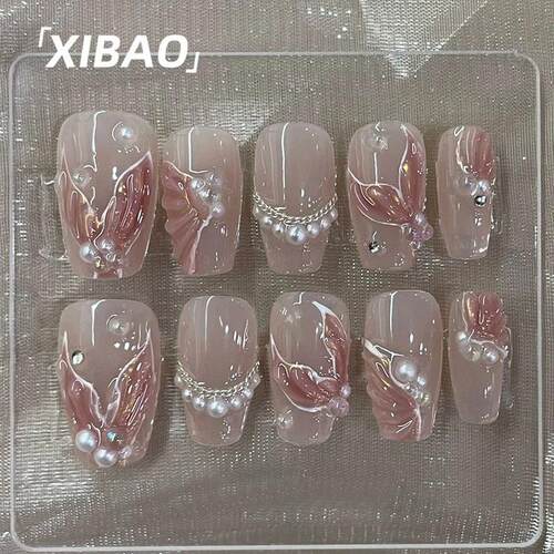 鱼尾手工穿戴猫眼法式纯