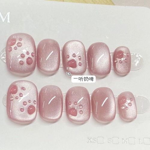 奶冻猫爪手工穿戴甲短款