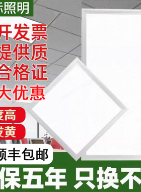 集成吊顶led灯300x300平板灯600x600厨房灯铝扣板卫生间浴室