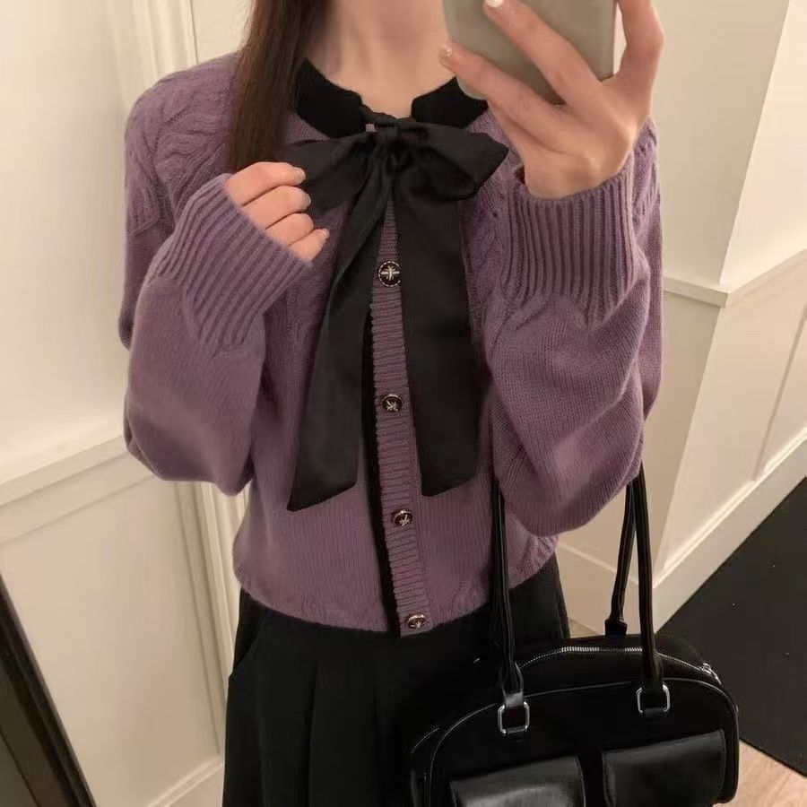 新款2024秋冬圆领外套针