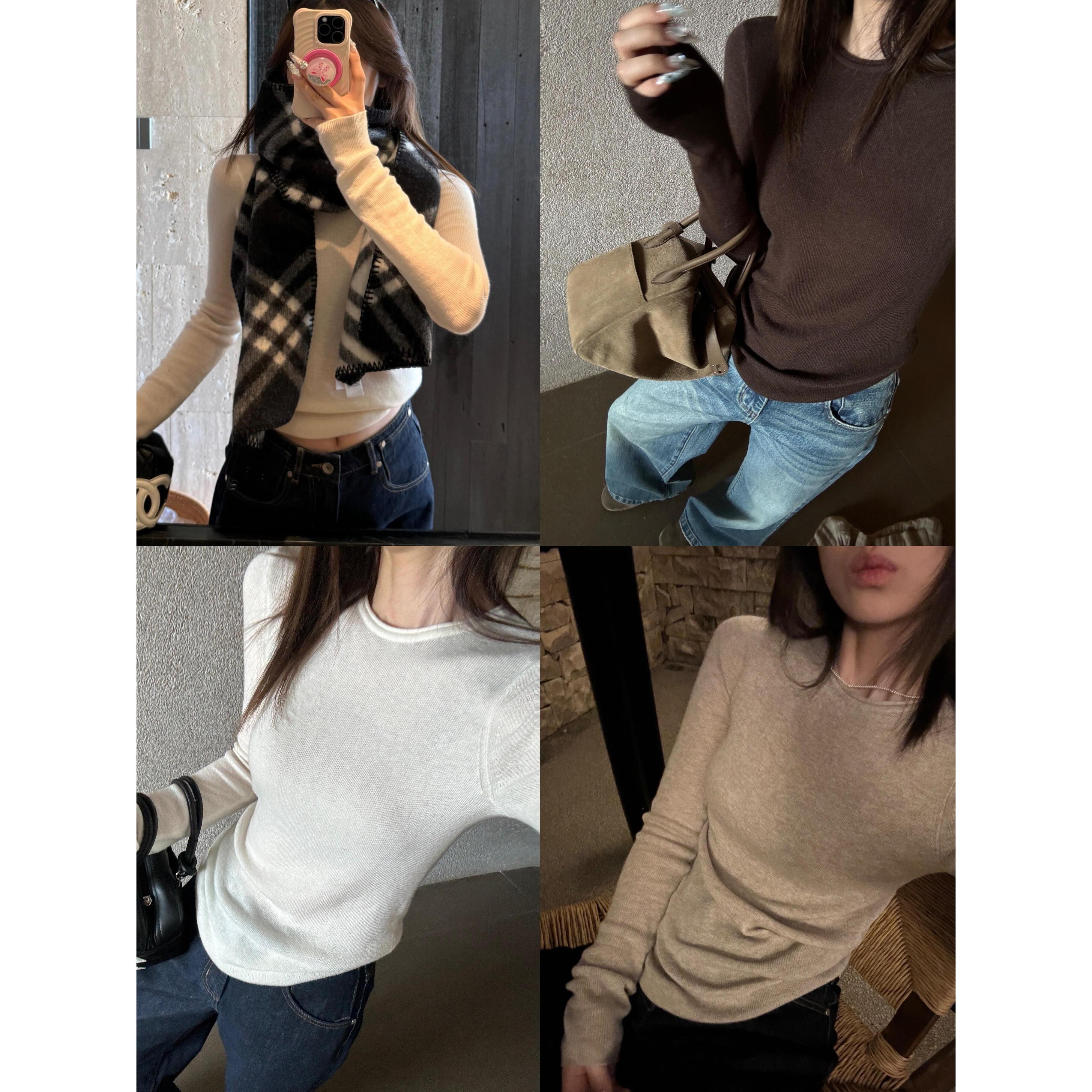 SEVEN也多色B囤卷边圆领