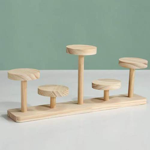 实木置物架手办首饰展示架可票