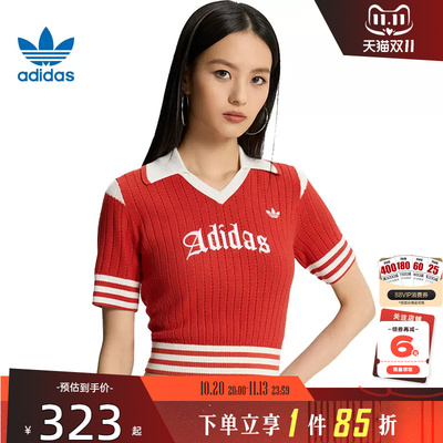 adidas阿迪达斯三叶草女子运动休闲短袖T恤KT3048