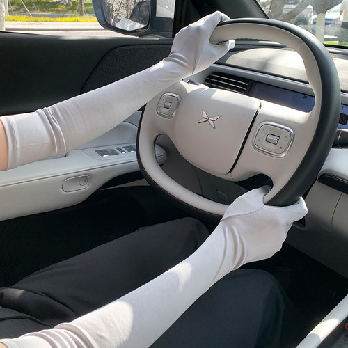 万物生2025新款桑蚕丝防晒手套女防紫外线护手罩夏季真丝手臂套
