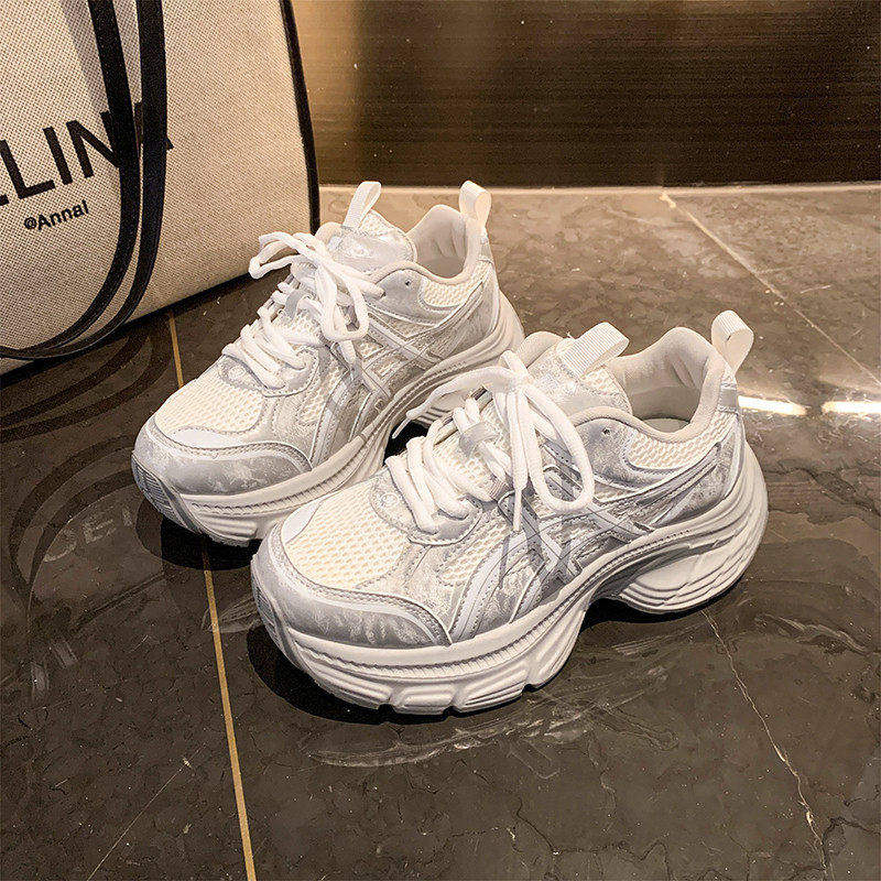 女童厚底网面透气老爹鞋女孩2026春秋新款小众设计洋气运动休闲鞋