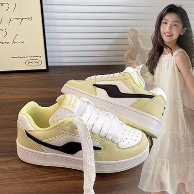 女童面包鞋2026春秋新款百搭休闲板鞋厚底运动鞋时尚潮流跑步鞋子