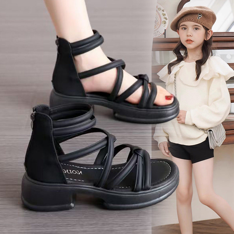 罗马凉鞋女童2026新款夏季配裙子软底沙滩鞋儿童防滑凉拖女孩高跟,童鞋/婴儿鞋/亲子鞋,凉鞋,淘宝优惠券,粉丝福利购,淘宝优惠卷