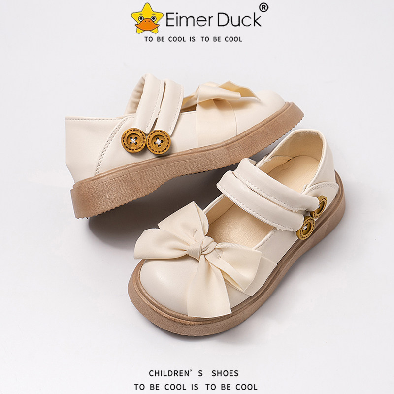 女童鞋公主鞋2025新款儿童小皮鞋宝宝单鞋春秋鞋子中大童蝴蝶结鞋