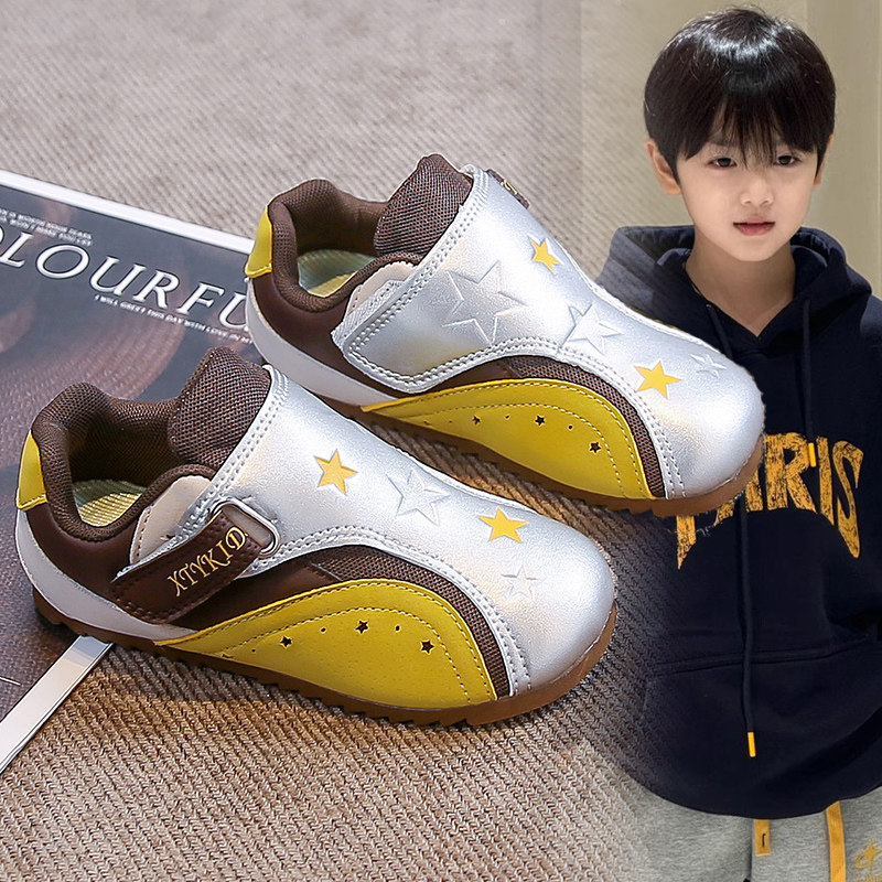 男童简约轻便耐磨运动鞋2026春季新款儿童时尚百搭跑步鞋舒适单鞋