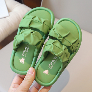 女童拖鞋夏季2025新款儿童凉拖外出小香风中大童女孩半托防滑凉鞋