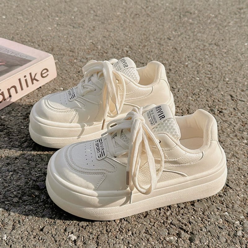 女童2026新款儿童休闲鞋防滑秋季透气小白鞋厚底增高时尚运动板鞋